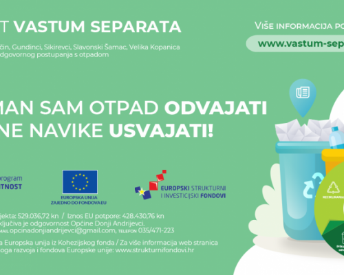Kraj provedbe projekta ''Vastum separata''